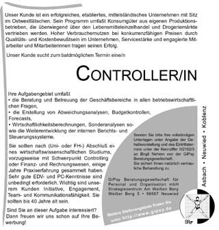 Anonyme Stellenanzeige